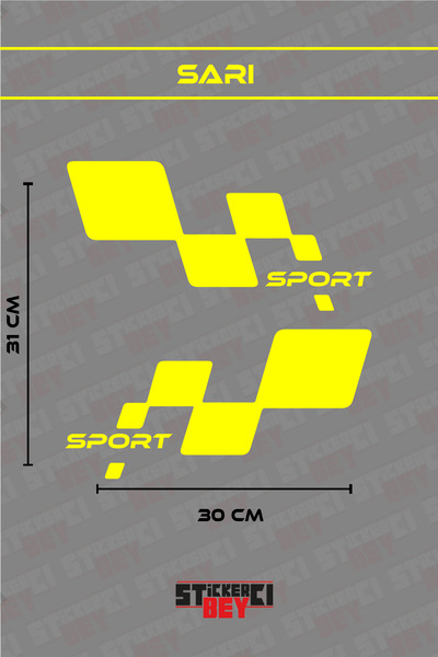 STİCKERCI BEY ملصق سيارة ودراجة نارية وكمبيوتر محمول بتصميم رياضي (قطع بالليزر)