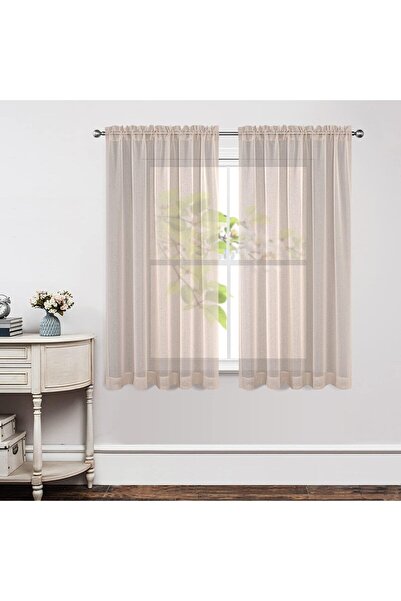JOYDECO Sheer Linen Curtains 63 Inch
