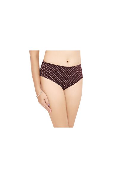 TEENS LIFESTYLE Pack of 6 - Inner Elastic Printed Cotton High Coverage Hipster Panty - Prints May Vary