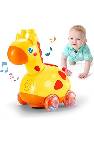 Generic Musical Giraffe Baby Crawling Toys, Infant Light up Music Toy Tummy T...
