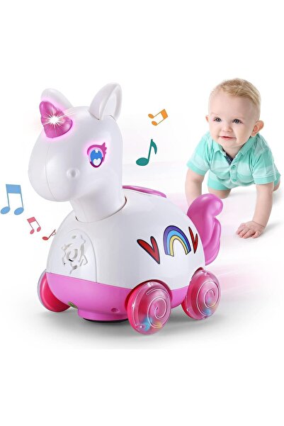 Generic Baby Toys, Unicorn Crawling Toys Touch & Go Toys,Infant Light up Musi...