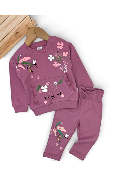 Egelite طقم ملابس أطفال بناتي مكون من قطعتين بتفاصيل مكشكشة، مناسب للأعمار 6-...