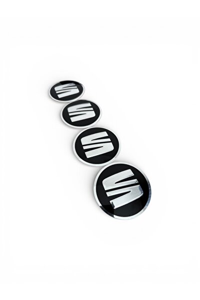 İKTUNING SEAT LOGOLU 56 MM ALÜMİNYUM 4 ADET JANT GÖBEK STICKER