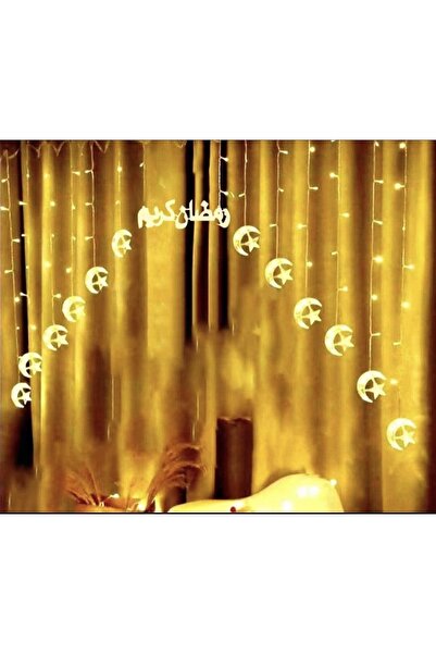 Toybox مصباح LED زخرفي على شكل قمر ونجوم، أبيض دافئ، بطول 5 أمتار، مثالي لتزي...