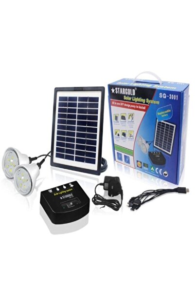 Stargold Solar Lighting System with 2 LED Bulbs