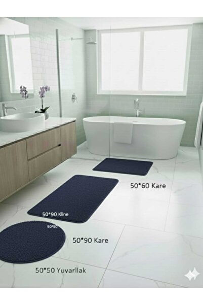 ALTUN CARPET Pano Plush Non-Slip Floor Mat Set, Consisting of 2-Piece + 3-Pie...