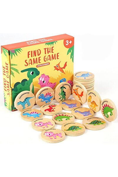 X SPRING Wooden Memory Game - Dinosaur Matching Cards