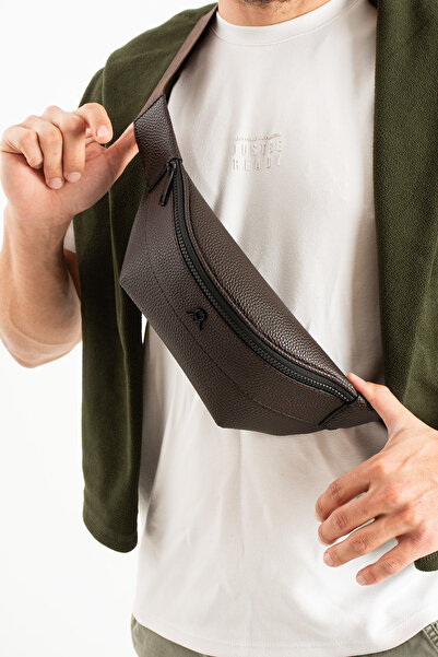 KIRASE Men's Waterproof Quality Leather Waist and Shoulder Bag Dimensions-11 ...