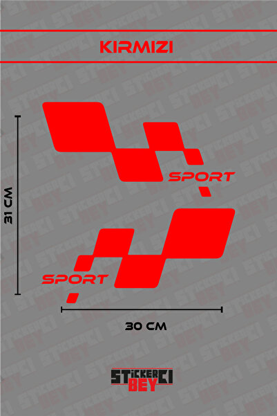STİCKERCI BEY SPORT YAZILI MOTORSİKLET LAPTOP KASK ARABA STİCKER KAPLAMA ETİK...