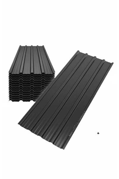 KONSEP ANTRASİT Galvanizli Trapez Çatı Kaplama Sacı – 2.5 Metre (3 Adet-Su Ge...