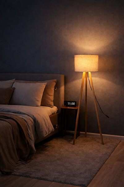 giyitec Ev Dekorasyonu İçin Tripod Lambader 3 Ayaklı