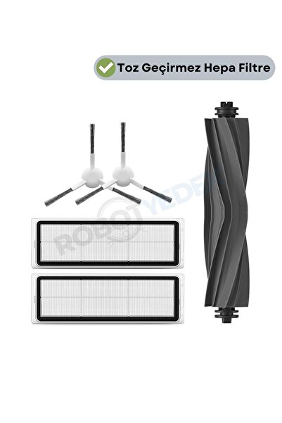 robotyedek Dreame D10 Plus Gen 2 (RLD32GD) Uyumlu Yedek Mopsuz Kauçuk Fırça H...