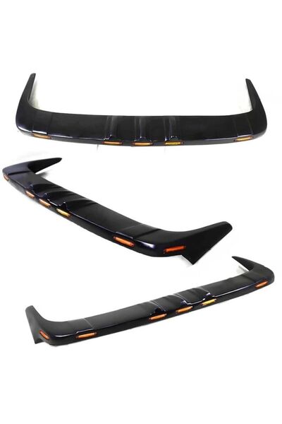 AksoyTuning Nissan Navara (Yeni) Ledli Tavan Moonvisör Kep Parlak Siyah