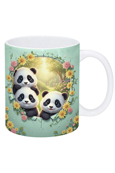 Elbasan Tekstil Pandas Printed Ceramic Mug Cup Mug Gift