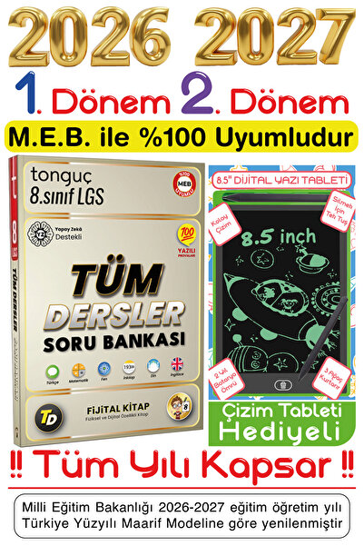 Tonguç Yayınları Tonguç 8. Sınıf Tüm Dersler Soru & Fijital Bankası Tüm Yılı ...