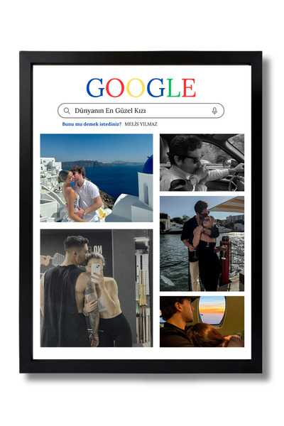 benden olsun Kişiye Özel Google Arama Poster | Fotoğraflı Sevgili Posteri | R...