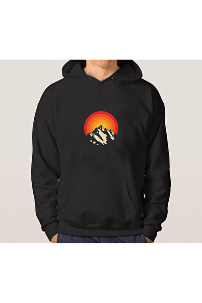 donamod Unisek Baskılı Oversize Kapsonlu dukserica