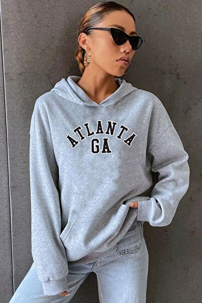 donamod Unisex Atlanta Printed Sweatshirt KPP-black-atlanta