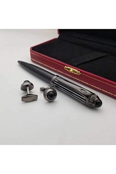 Cartier Cartier "Roadster" pen and the famous screw-on cufflinks