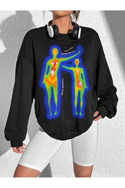 donamod Φούτερ σειράς Coke με γραφικά σχέδια με φιγούρες και γράμματα, με χαμ...