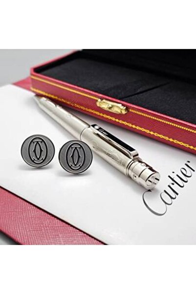 Cartier قلم سانتوس دي كارتير بتفاصيل النقش وكبك