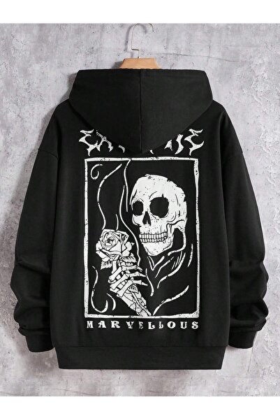 donamod Hanorac cu șnur din seria Coko Manfinity Homme Halloween cu imprimeu ...