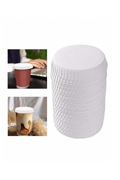 Generic 100 قطعة من أغطية الأكواب الورقية للاستخدام مرة واحدة