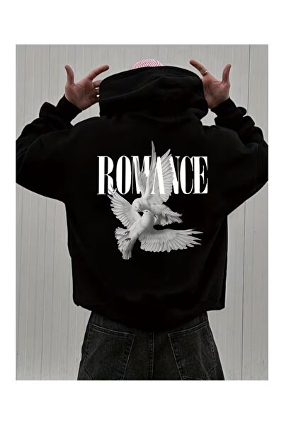 BOHEMGİYİM Unisex Printed Oversize Hooded Sweatshirt