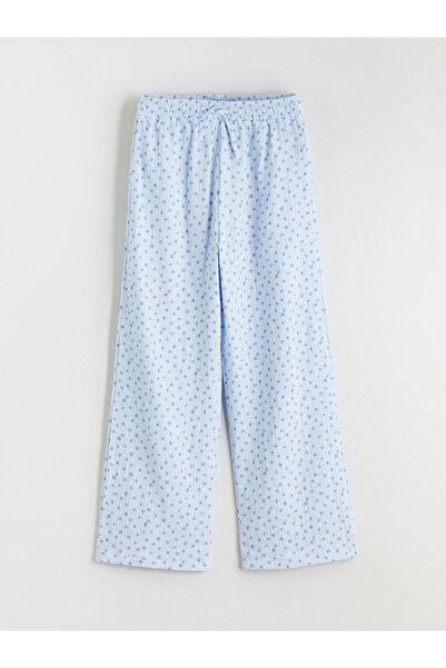 LC Waikiki Elastic Waist Floral Girls' Muslin Pants