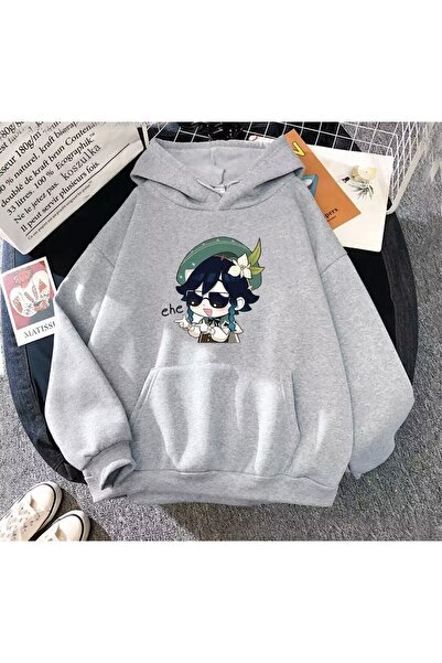 donamod Hanorac cu glugă cu design special pentru fete cu flori, imprimat, ov...