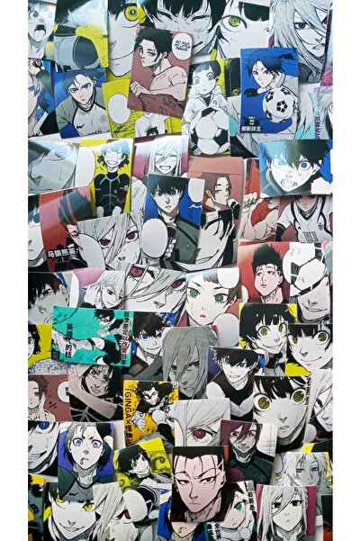 Atölye Moonlit Blue Lock Sticker Seti (64 adet - her biri yaklaşık 3x4 cm)