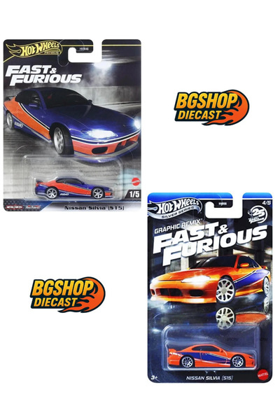 HOT WHEELS Premium Fast & Furious Nissan Silvia (S15) - Graphic Remix - Nissa...