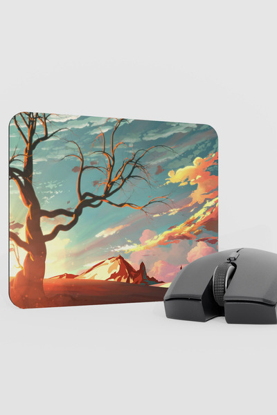 mousepad bastir Digital Tree Landscape V5 22X18 Gaming Rubber Non-Slip Base M...