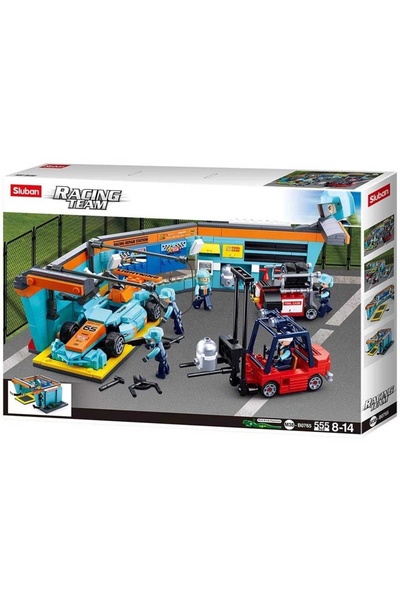 Sluban Racing Team Construction Set, 555 pieces, Pit Stop Driver Team -