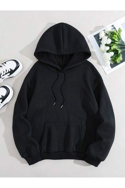 donamod Unisex Women's/Men's Kangaroo Pocket String Hoodie