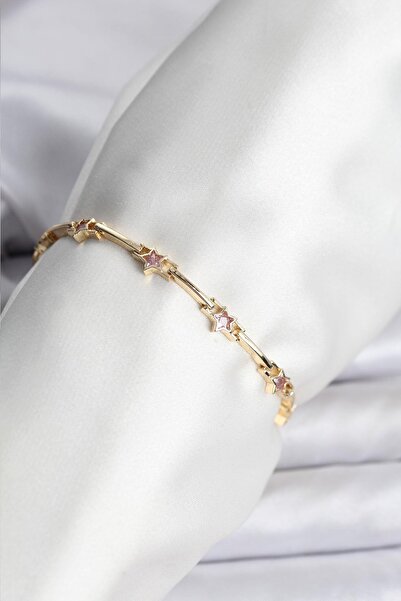 Inure Jewelry Star Model Gold Color Brass Bracelet