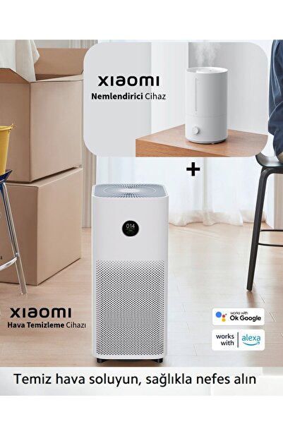 Xiaomi 43m2 Hava Temizleyici, 3 Katmanlı Güçlü Filtreleme Alerjen Giderme + H...