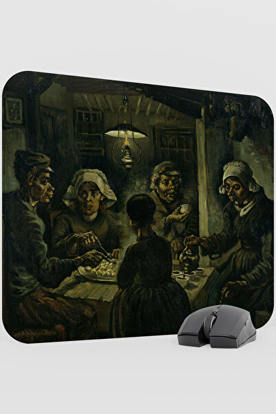mousepad bastir Van Gogh Potato Eaters Painting V1 48X40 XL Gaming Rubber Non...