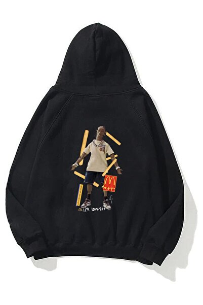 donamod Hanorac negru unisex Mc Crew Cactus Jack. Trndz999