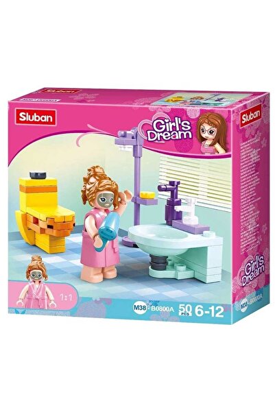 Sluban Set de construcție Visul fetei, 50 de piese, Baie -