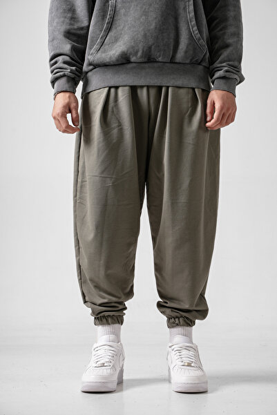 Gerusta Erkek Haki Pileli Şalvar Pantolon