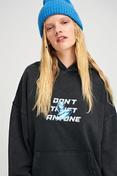 donamod Hanorac exclusiv Dont Trust Anyone lavabil Antracit Trndz1381