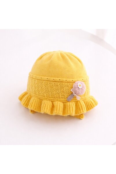 Pure Boutique Жълта подплатена шапка с капак