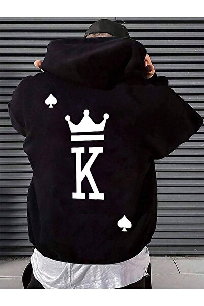 donamod Seria Coko Manfinity Homme Plus Hanorac cu glugă cu șnur imprimat cu ...