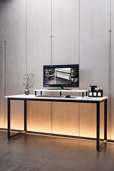 KODIGU 160x60cm Çalışma Masası - Ofis Masası- Monitör Standı Hediyeli | Çalış...