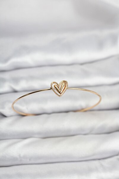 Inure Jewelry Heart Model Gold Color Bracelet