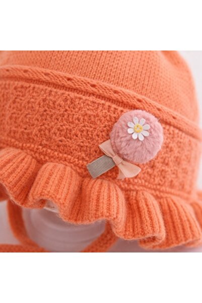 Superbaby Orange lined beanie hat