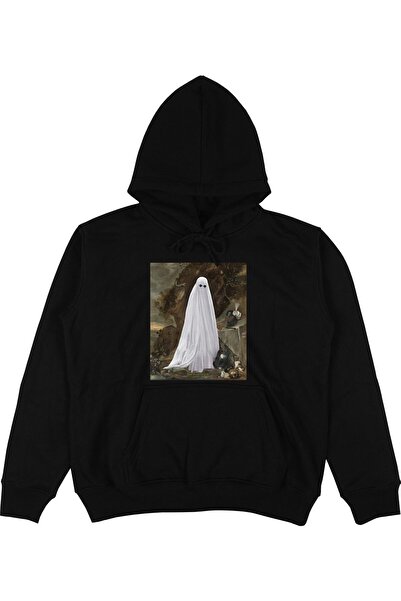 donamod Hanorac cu glugă unisex oversize Ghost Black