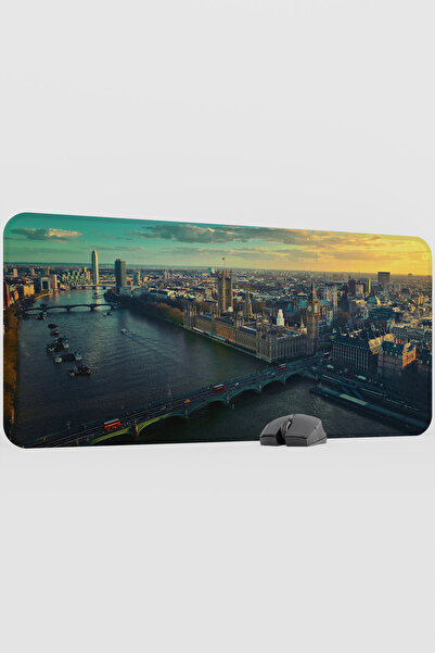 mousepad bastir London Londra England V1 90X40 XXL Gaming Rubber Non-Slip Bas...