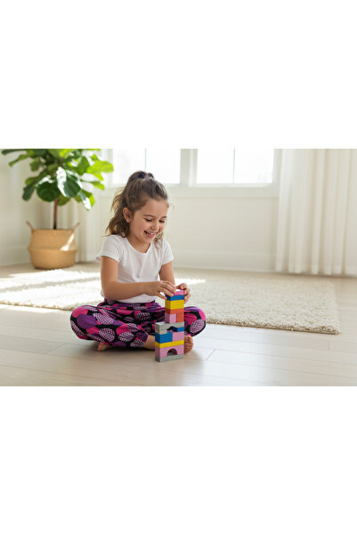 E-Giyimbank Children's Baggy Fit Casual Elastic Waist Everyday Wear Textile T...